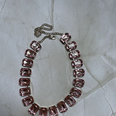 Beautiful Pink Crystal Necklace 