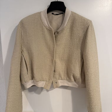 Beige short cardigan