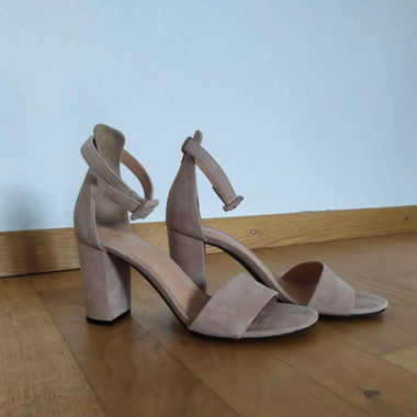 Chaussures à talon Varese en nubuck beige - T38