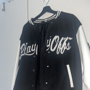 College Jacke Stoff/Kunstleder