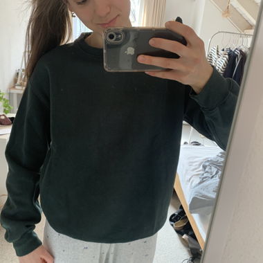 Pull en sweat-shirt vert foncé