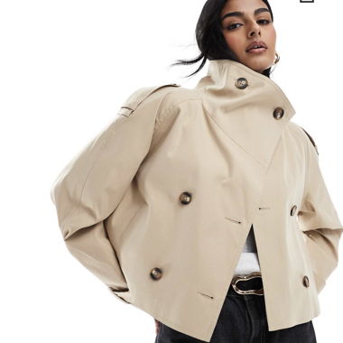 Beige Trenchjacke
