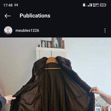 Manteau en vison véritable 