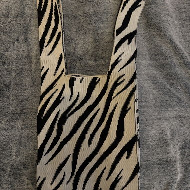 Borsa in maglia zebra