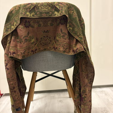 Patterned Scarf with Tassels