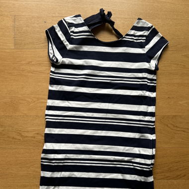 Blue and white dress