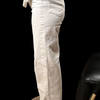 Jeans bianco/beige vita alta, gamba dritta