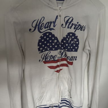 Heart Stripes Zip-Hoodie