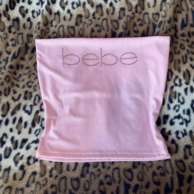 Y2K Pink Bebe Tube Top 