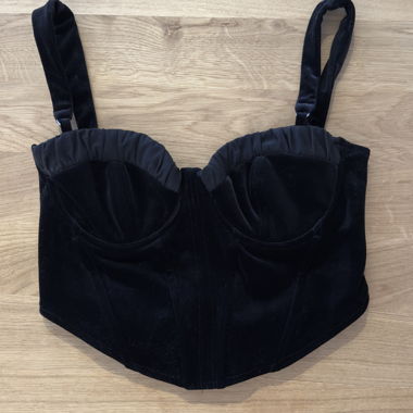 Velvet corset top