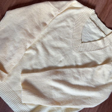 Cream-colored knit sweater