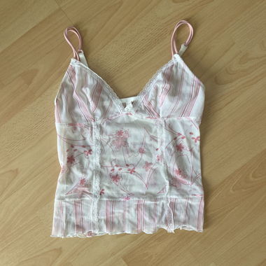 Haut spaghetti pour femme rose