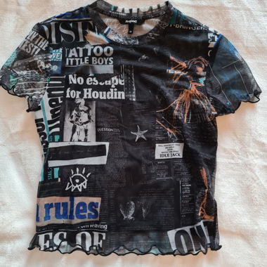 T-shirt in mesh Desigual Taglia M