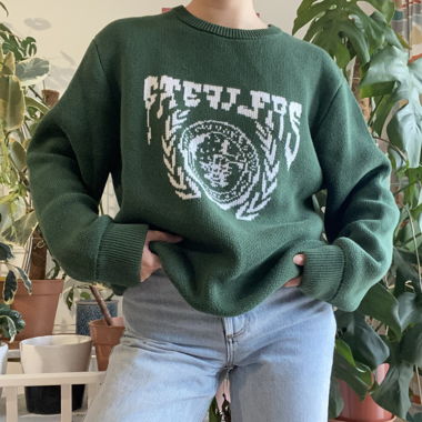 WEEKDAY green knit jumper