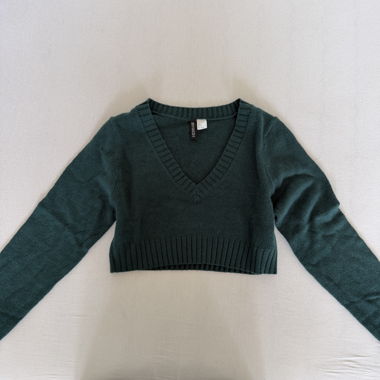 vintage knit crop sweater