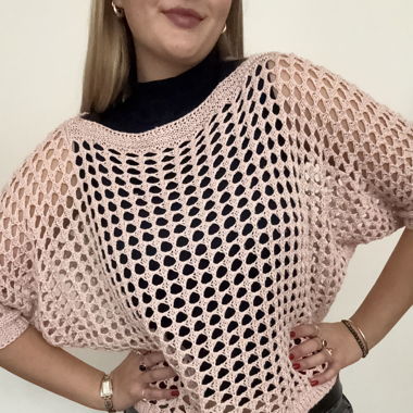 pink knit top
