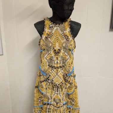 Beaded knit dress