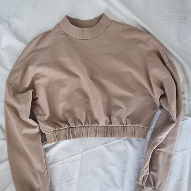 Beige Cropped Sweater