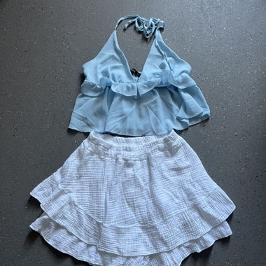 Muslin Skirt with Halter Top