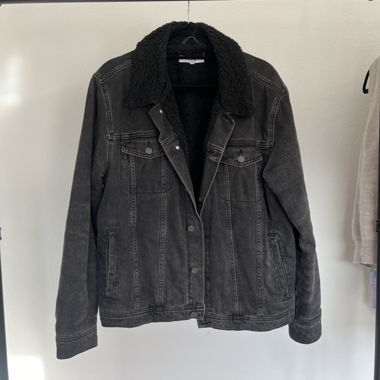 Giacca jeans nera