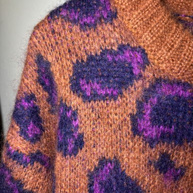 Maglione oversize COS, stampa leopardata lana mohair