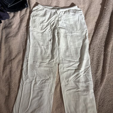 Weisse leinen Hose