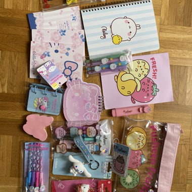 Set cancelleria Pusheen, Hello Kitty, Molang, Sanrio