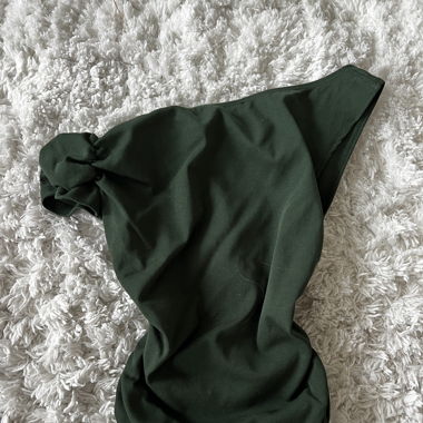 Green off shoulder top