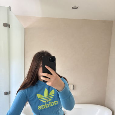Sweatshirt de sport Adidas bleu-vert