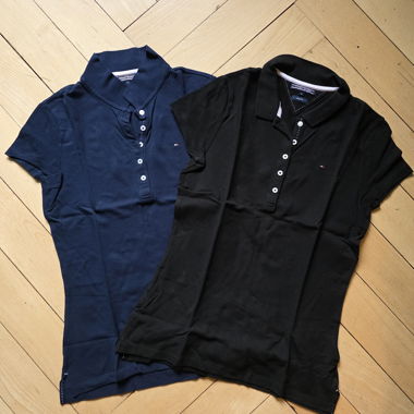 2 polos femme navy & schwarz