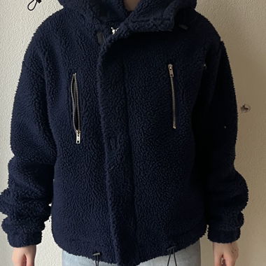 Veste teddy bleue
