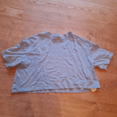 T-shirt corta azzurro polvere