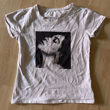 T-shirt bianco da donna con stampa