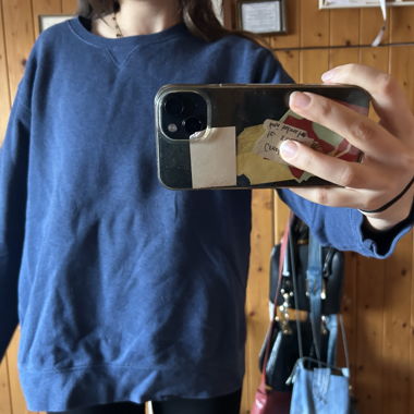 Felpa blu girocollo Laura Scott L