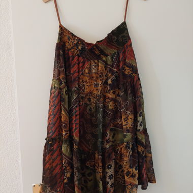 Jupe vintage mi longue automnale 
