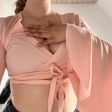 Party Top in Baby Pink