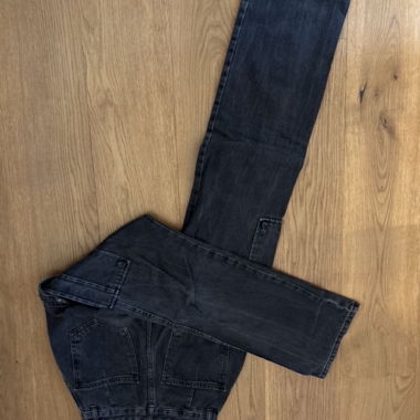 Pantalons cargo en denim noir