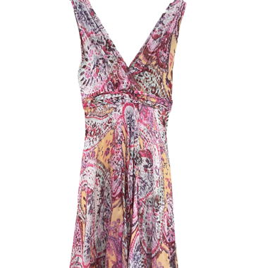 Ärmelloses Sommerkleid mit Paisley-Muster
