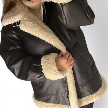 Black faux leather jacket