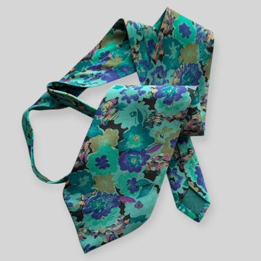 Cravatta floreale multicolore