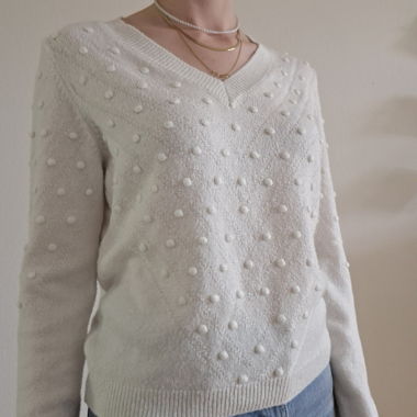 Maglione in maglia bianco