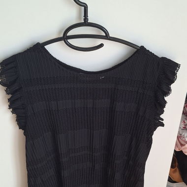 Schwarze Spitzenbluse von Yessica, Gr. S