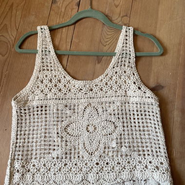 Crocheted spaghetti top