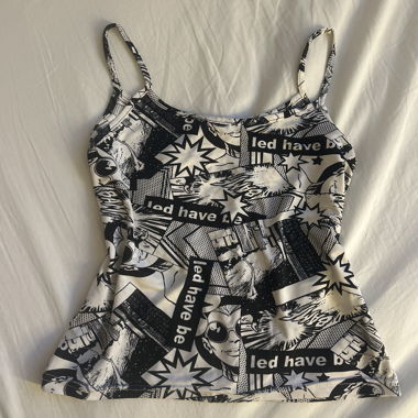 authentic Vintage-Tanktop with Comic-Print
