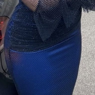 Robe de soirée bleue élégante