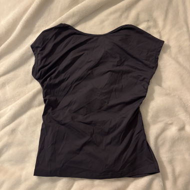 Dark Grey Top with Back Cut-Out