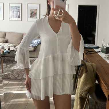 Abito corto bianco Zara taglia S
