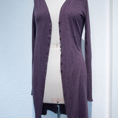 Cardigan long violet
