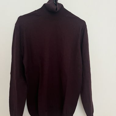 Pull col roulé Zara bordeaux