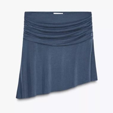 Jupe mini froncée bleue